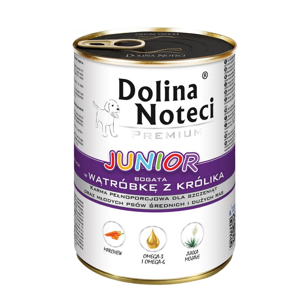 Dolina Noteci Premium Bogata w Wątróbkę z Królika Junior 400 g
