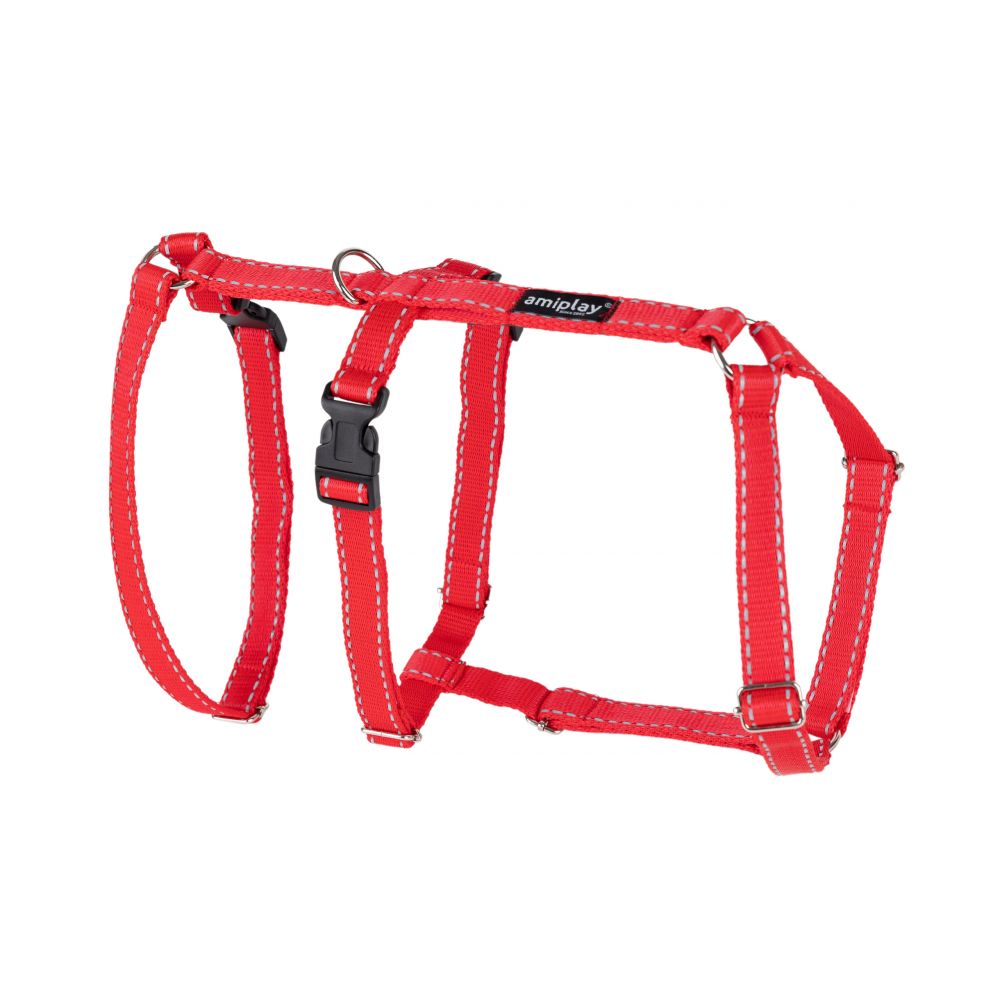 Amiplay Reflective Szelki Regulowane Safety Rozmiar L Czerwone