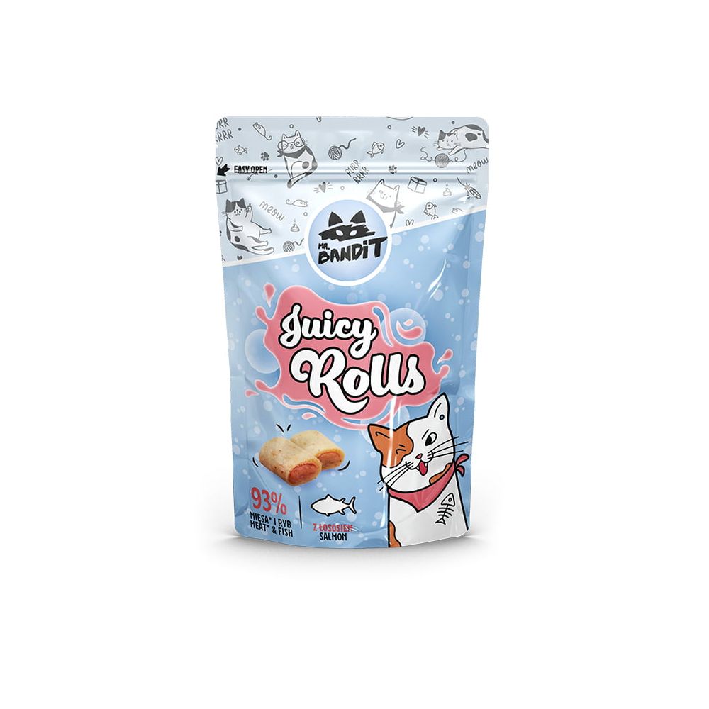 MR. BANDIT Juicy Rolls z łososiem krokieciki 40g