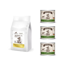 Pakiet Natural Trail Country Side Kaczka, Wołowina, Ryba i Królik Małe Rasy 12 kg + 3 x Natural Trail Country Side z Królikiem i Dziczyzną Bezzbożowa Karma Dla Psa 200 g GRATIS