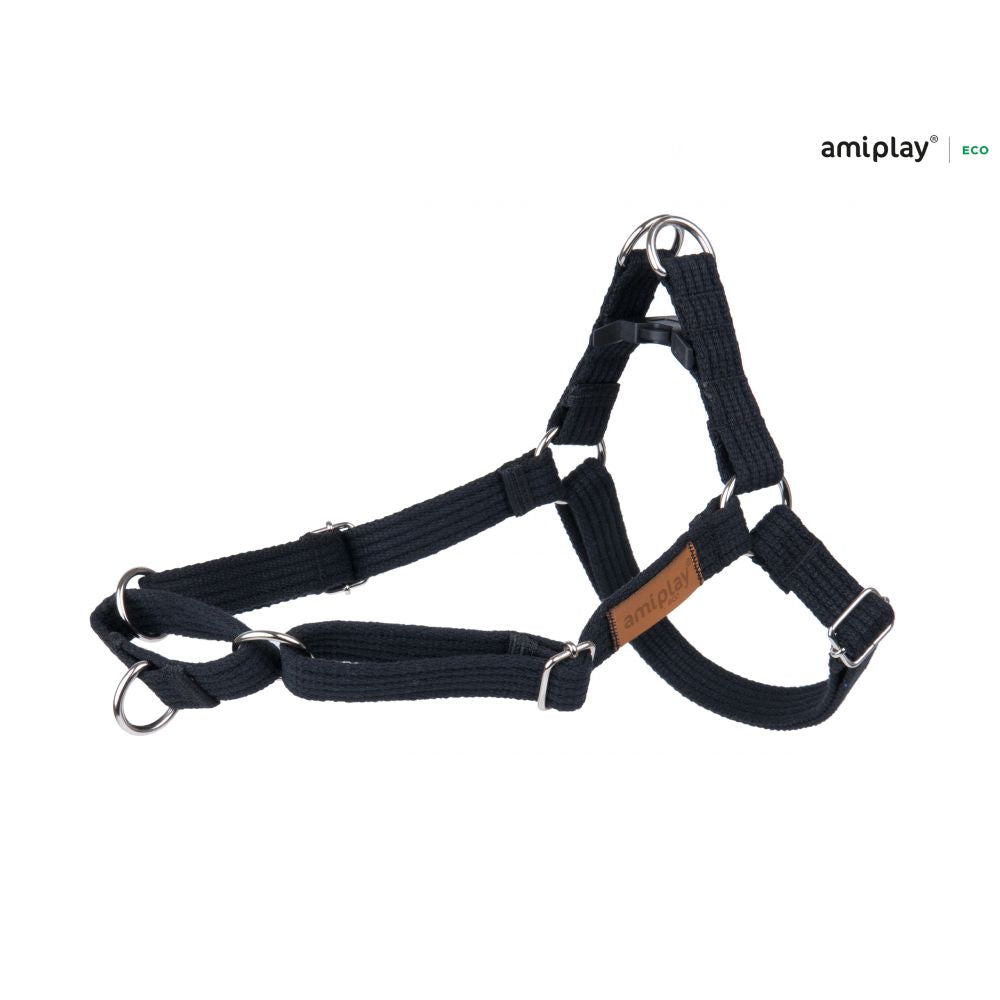 Amiplay Szelki Regulowane Easy Go Cotton Czarne Rozmiar S