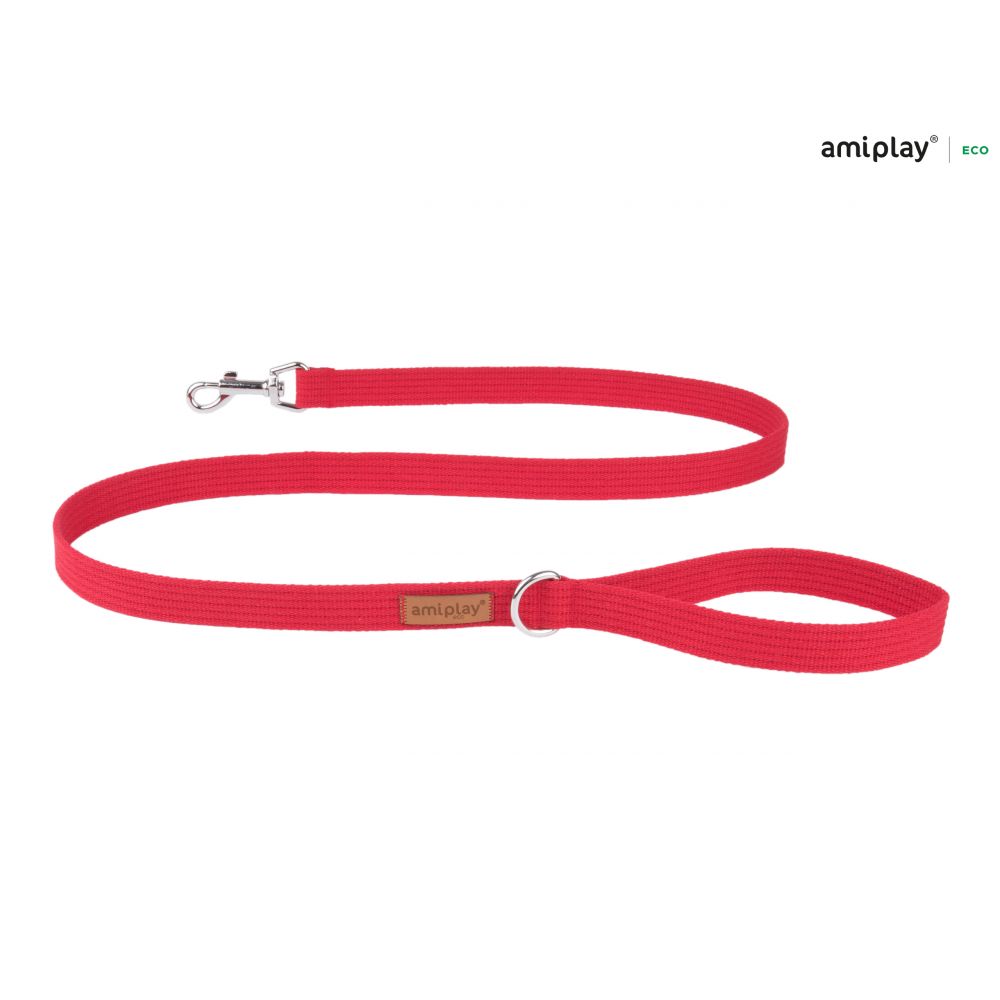 Amiplay Smycz Cotton Czerwona 140 cm Rozmiar XL
