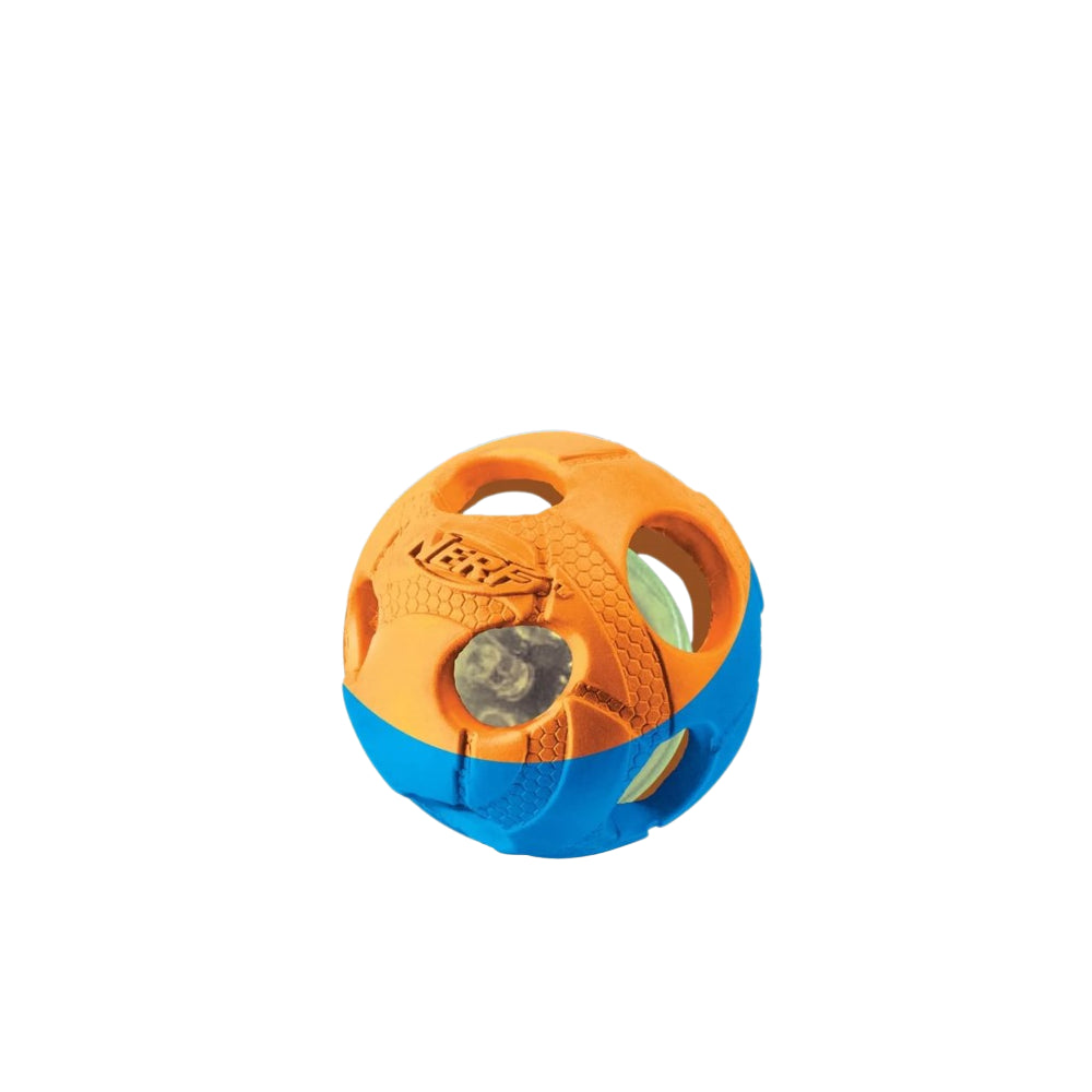 Trixie Nerf Dog Iluma-Action Led Piłka Świecąca Dla Psa Pomarańczowo Niebieska 8,7 cm