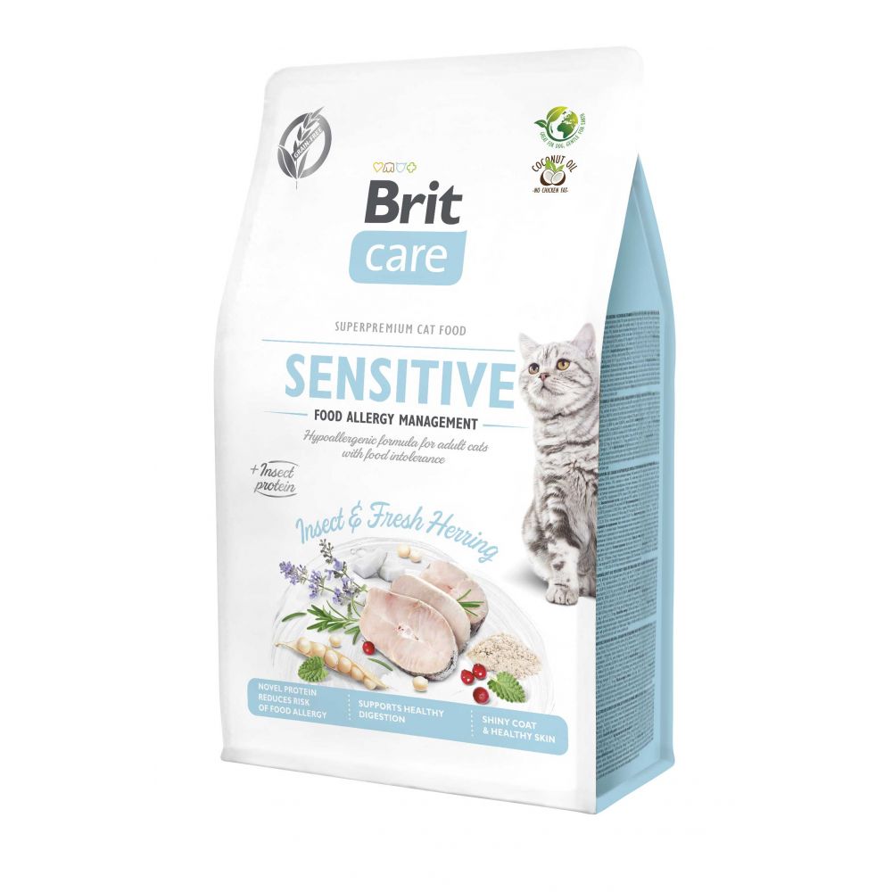 Brit Care Grain Free Insect&Herring Sensitive Owady I Śledź Karma Dla Dorosłych Kotów 0,4 kg