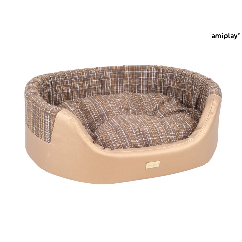 AmiPlay Legowisko Elipsa 2 w 1 Venus Złote Rozmiar M