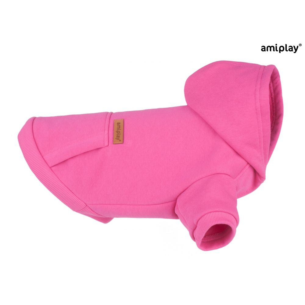 Amiplay Bluza Z Kapturem Dla Psa Texas 35 cm Różowa