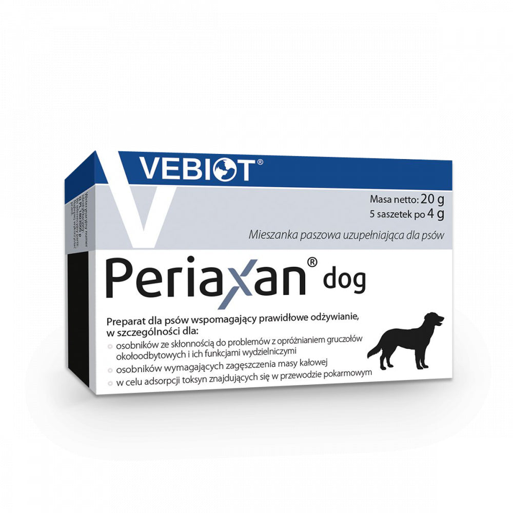 Vebiot Periaxan Dog Preparat  Dla Psów Z Problemami Opróżniania 5 Saszetek Typu Stick