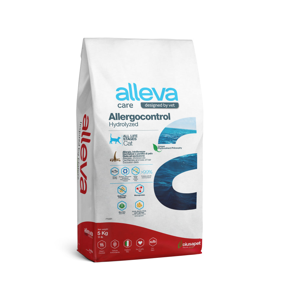 Alleva Care Allergocontrol Sucha Karma Dla Kotów Na Każdym Etapie Życia Zmniejszająca Nietolerancje Pokarmowe 5 kg