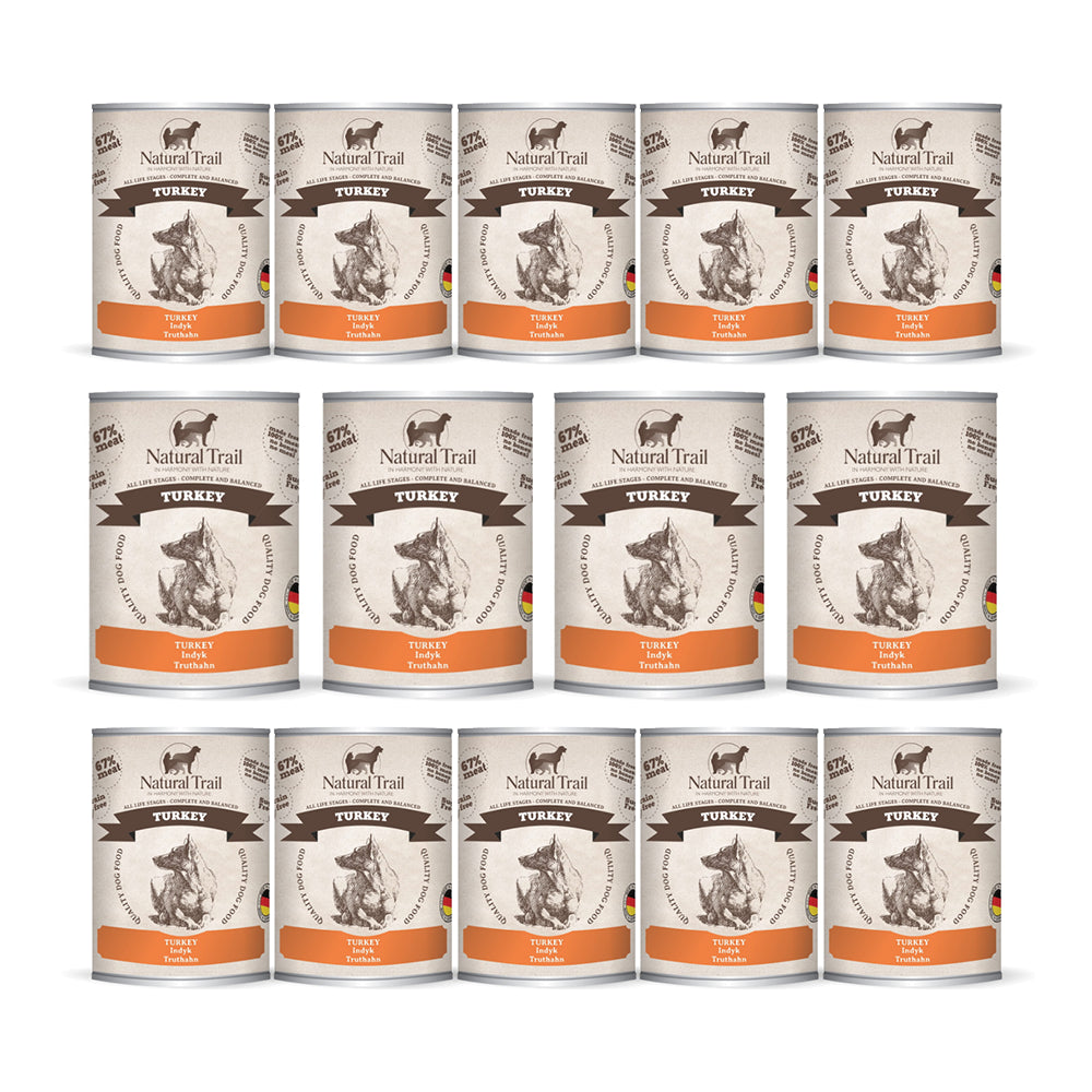 Natural Trail Indyk Bezzbożowa Karma Dla Psa 12 x 800 g + 2 gratis