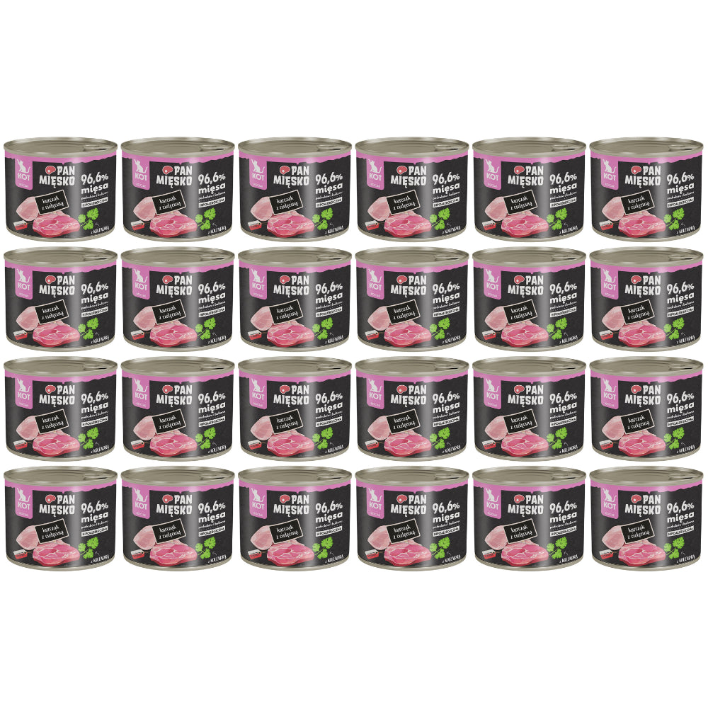 Pakiet Pan Mięsko Mokra Karma Dla Kociąt Kurczak z Cielęciną 24 x 200 g