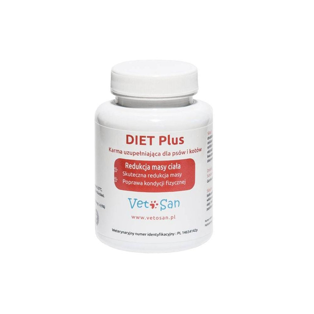 Vetosan Diet Plus Redukcja Masy Ciała Dla Psów i Kotów 90 Tabletek