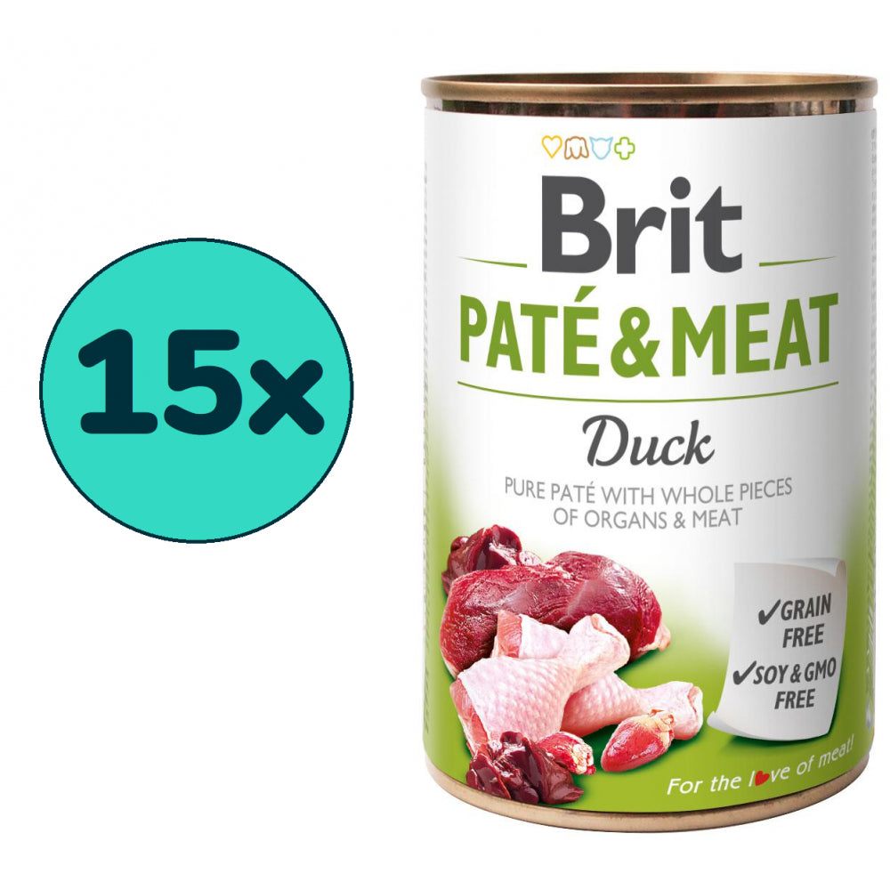 Pakiet Brit Pate&Meat Duck z Kaczką 15 x 400 g