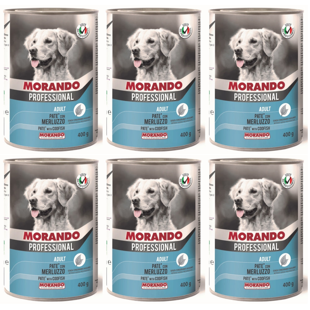 Pakiet Morando Pro Mokra Karma Dla Psa Pasztet Z Dorszem 6 x 400 g