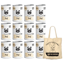 Pakiet Paka Zwierzaka Pepe Monoproteinowa Karma Dla Psa Wołowina 12 x 400 g + Torba Bawełniana GRATIS!