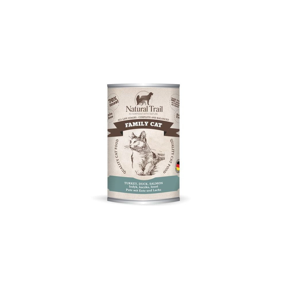 Natural Trail Family z Indykiem, Kaczką i Łososiem Bezzbożowa 400 g