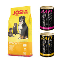Pakiet Josera JosiDog Economy 15 kg + 2 Puszki Rafi