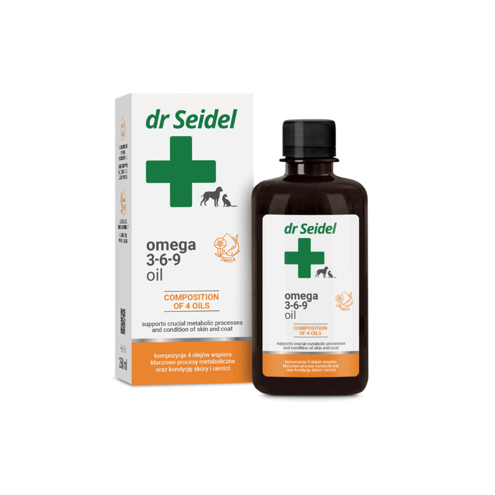 DR SEIDEL Omega 3-6-9 Oil 250ml Olej dla Psa i Kota Skóra Odporność