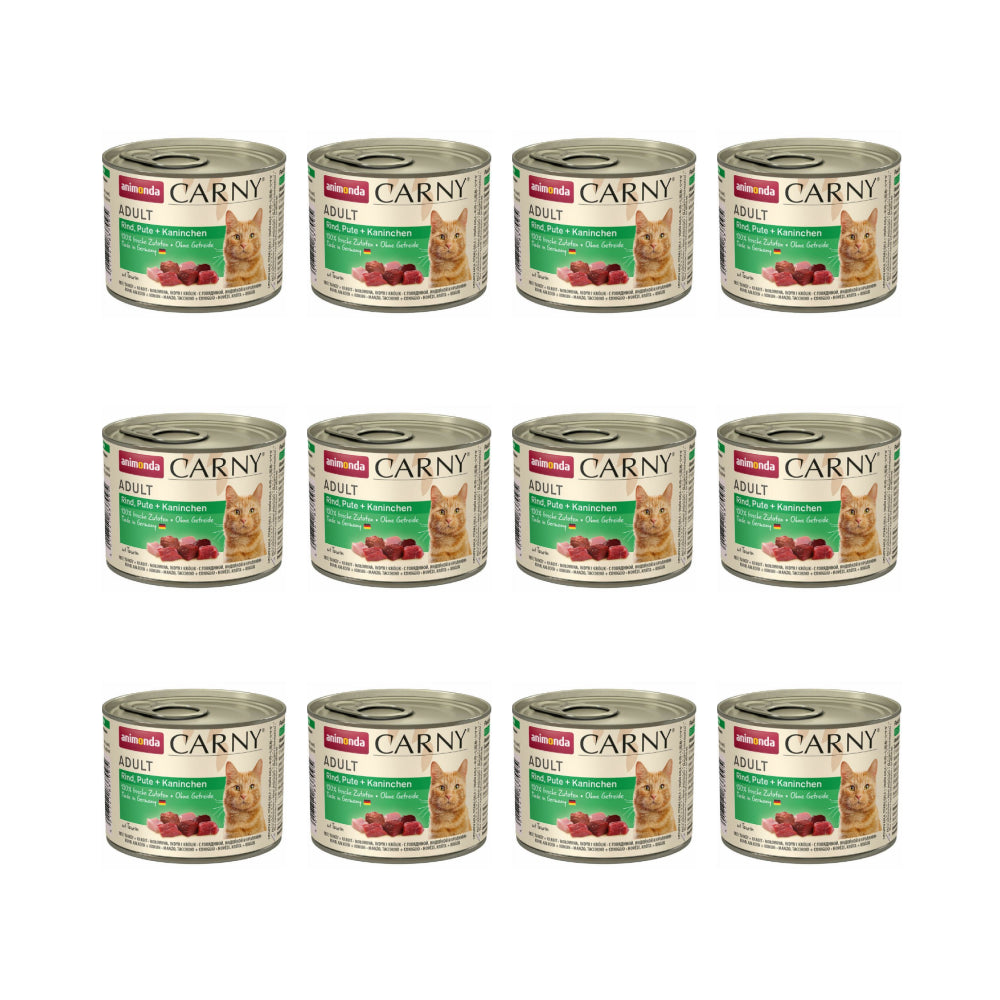 Pakiet Animonda Carny Indyk, Królik, Wołowina 12 x 200 g