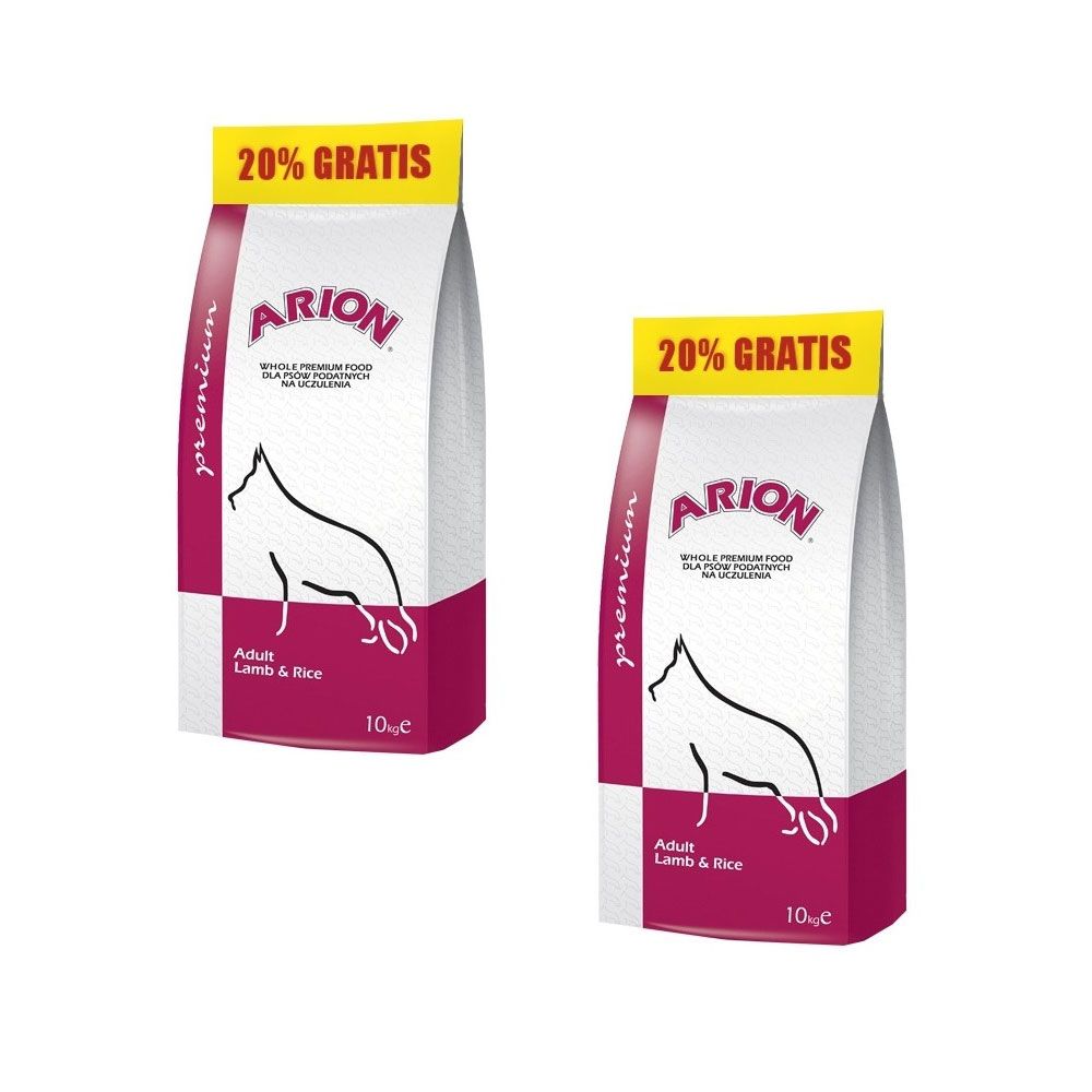 Arion Premium Lamb & Rice Adult 2 x 12 kg