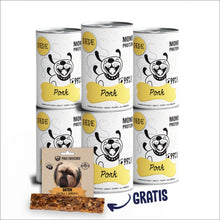 Pakiet Paka Zwierzaka Pepe Monoproteinowa Karma Dla Psa Wieprzowina 6 x 400 g + Baton Kaczka z Jabłkiem 28 g GRATIS!