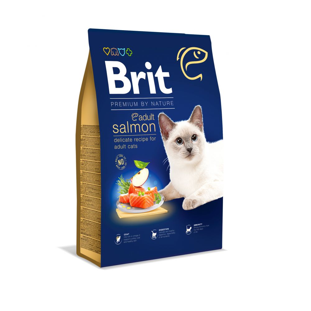 Brit Premium Cat Adult Salmon Łosoś Karma Dla Dorosłych Kotów 1,5 kg