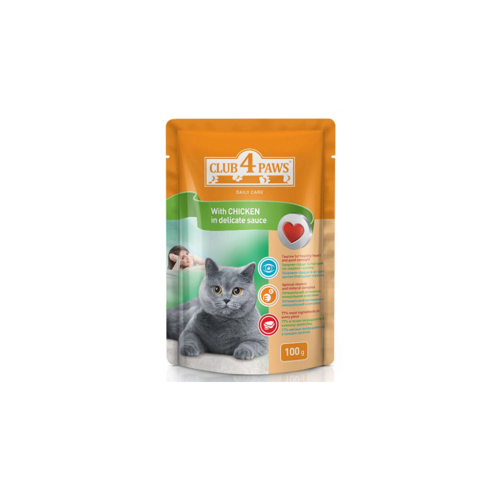 Club 4 Paws Kurczak w Delikatnym Sosie 100 g