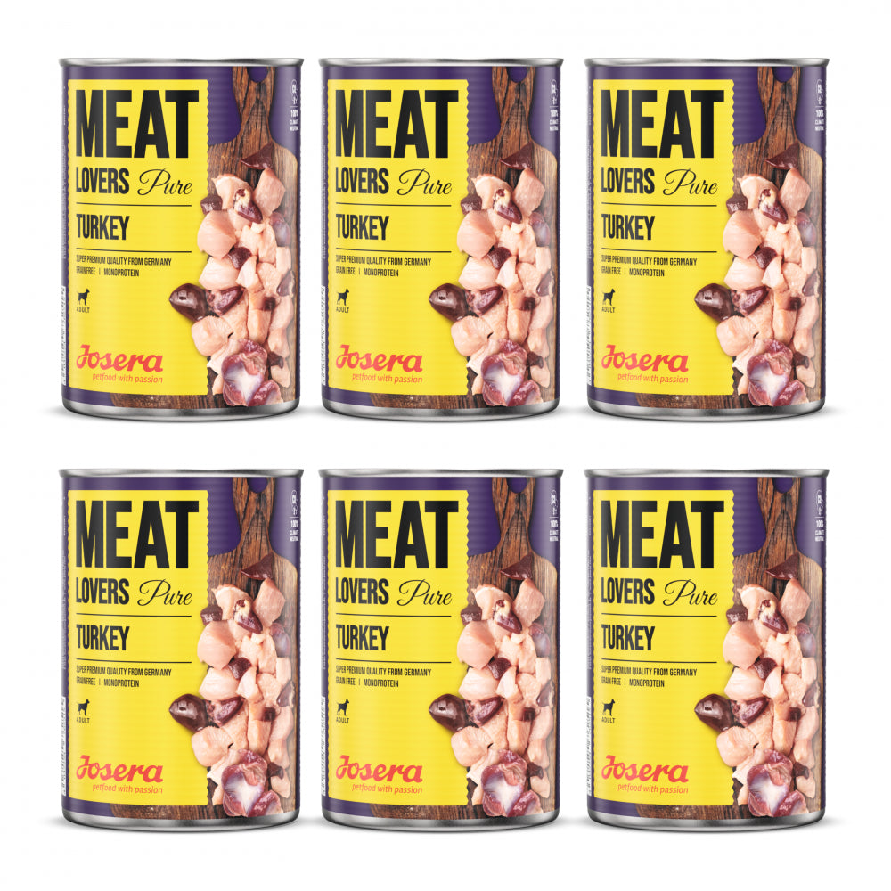 Pakiet Josera MeatLovers Pure Monobiałkowa Mokra Karma Dla Dorosłych Psów z Indykiem 6 x 800 g