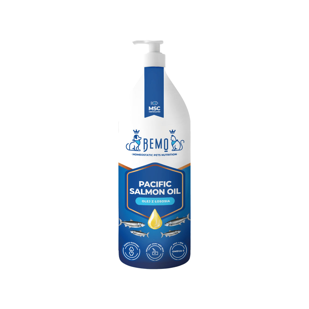 BEMO Pacific Wild Salmon Oil 1000ml olej z łososia dla psa i kota
