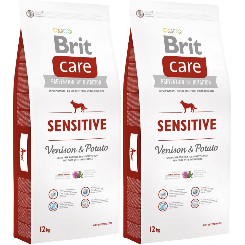 Pakiet Brit Care Sensitive Venison & Potato Dziczyzna & Ziemniaki Karma Dla Psa 2 x 12 kg