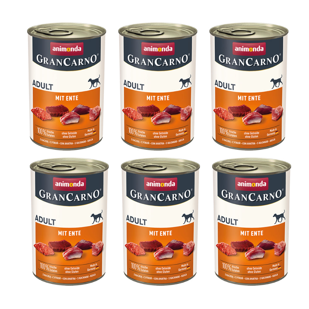 Pakiet Animonda GranCarno Mokra Karma Dla Dorosłych Psów z Kaczką 6 x 400 g
