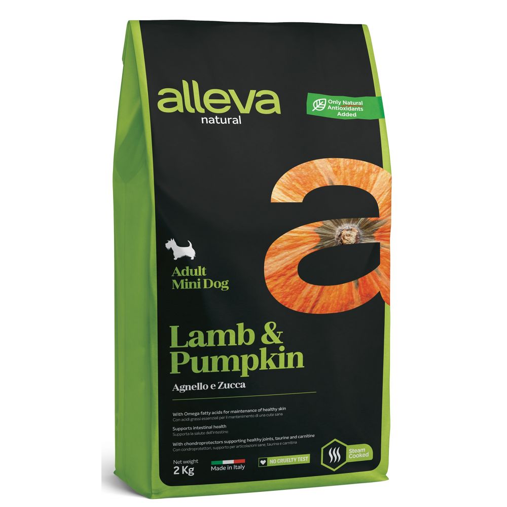 Alleva Natural Sucha Karma Dla Dorosłych Psów Małych Ras Z Jagnięciną I Dynią 2 kg