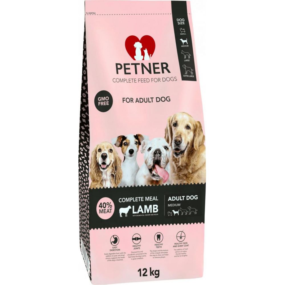 Petner Adult Medium Breed Jagnięcina Karma Dla Dorosłych Psów Średnich Ras M 12 kg