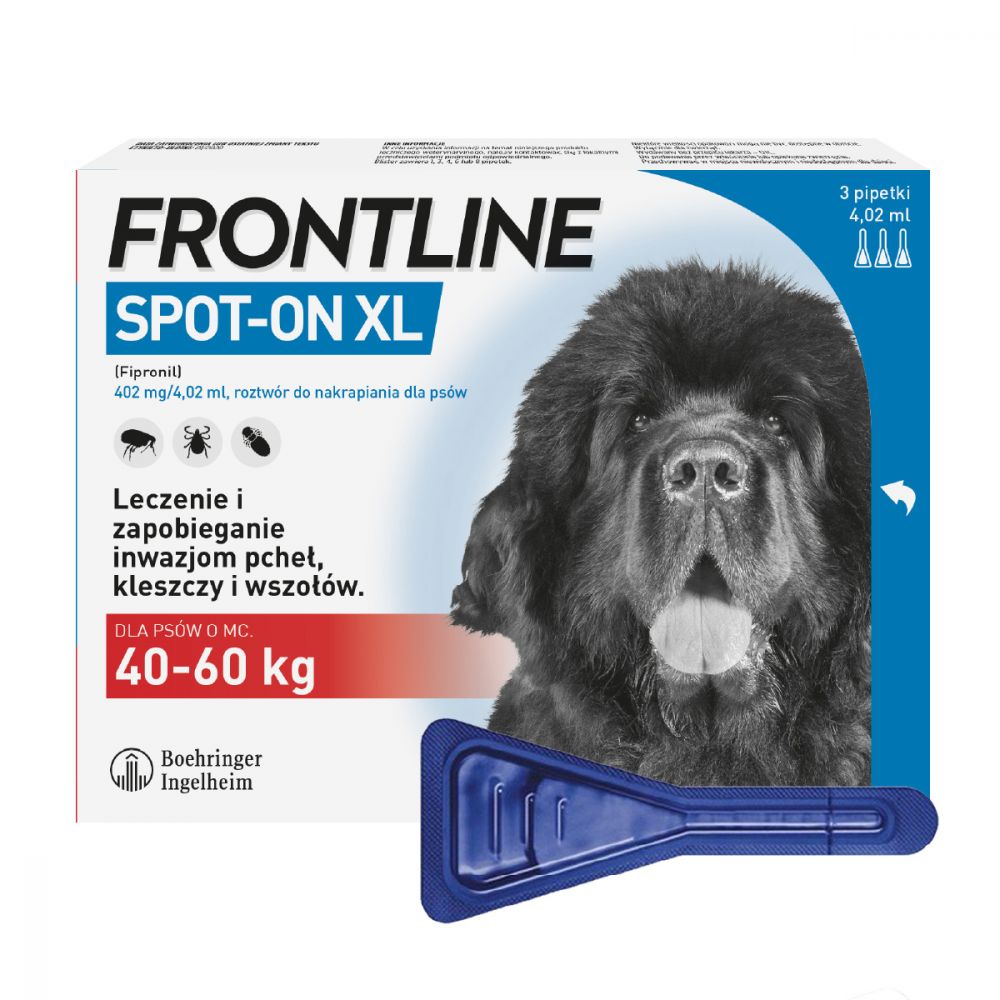 Frontline Spot-On dla Psów powyżej 40 kg XL 3 Pipety