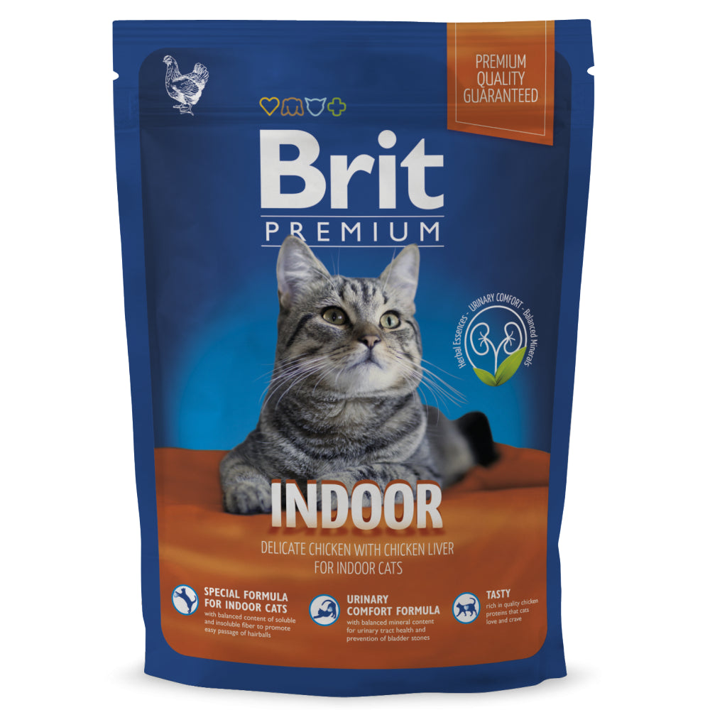 Brit Premium Indoor Chicken & Chicken Liver Kurczak & Wątróbka Kurczaka Karma Dla Kota 0,3 kg