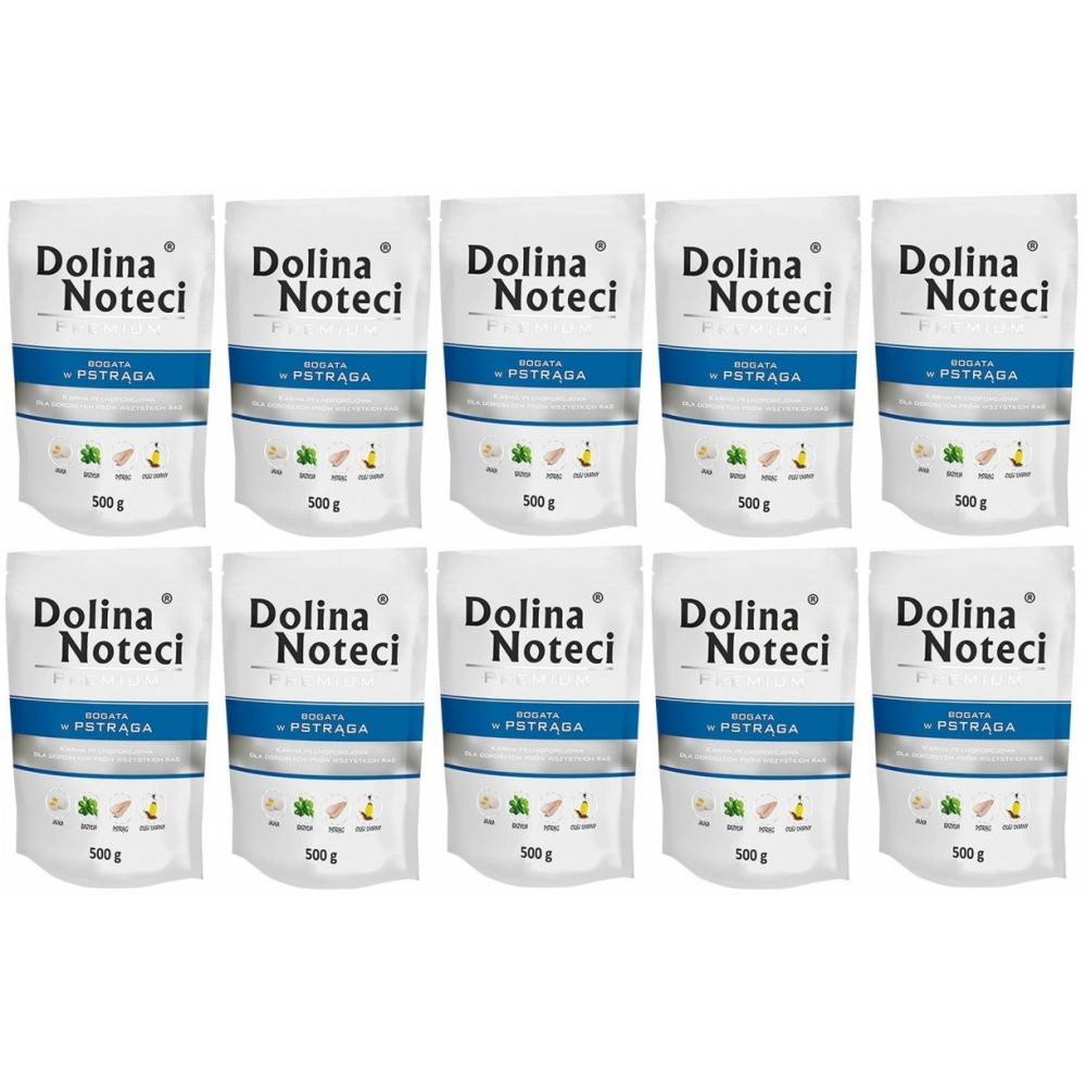 Pakiet Dolina Noteci Premium Bogata w Pstrąga 10 x 500 g