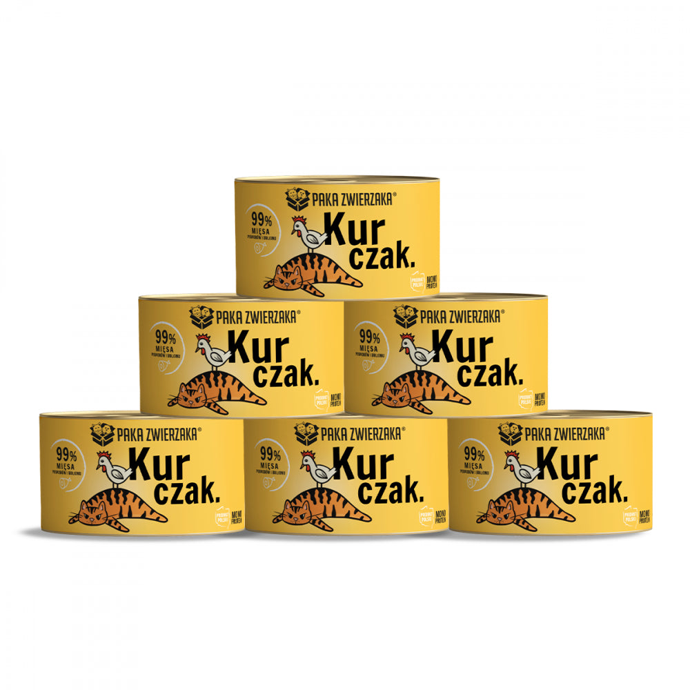 Pakiet Paka Zwierzaka Monoproteinowa Mokra Karma Dla Kota z Kurczakiem 6 x 200 g