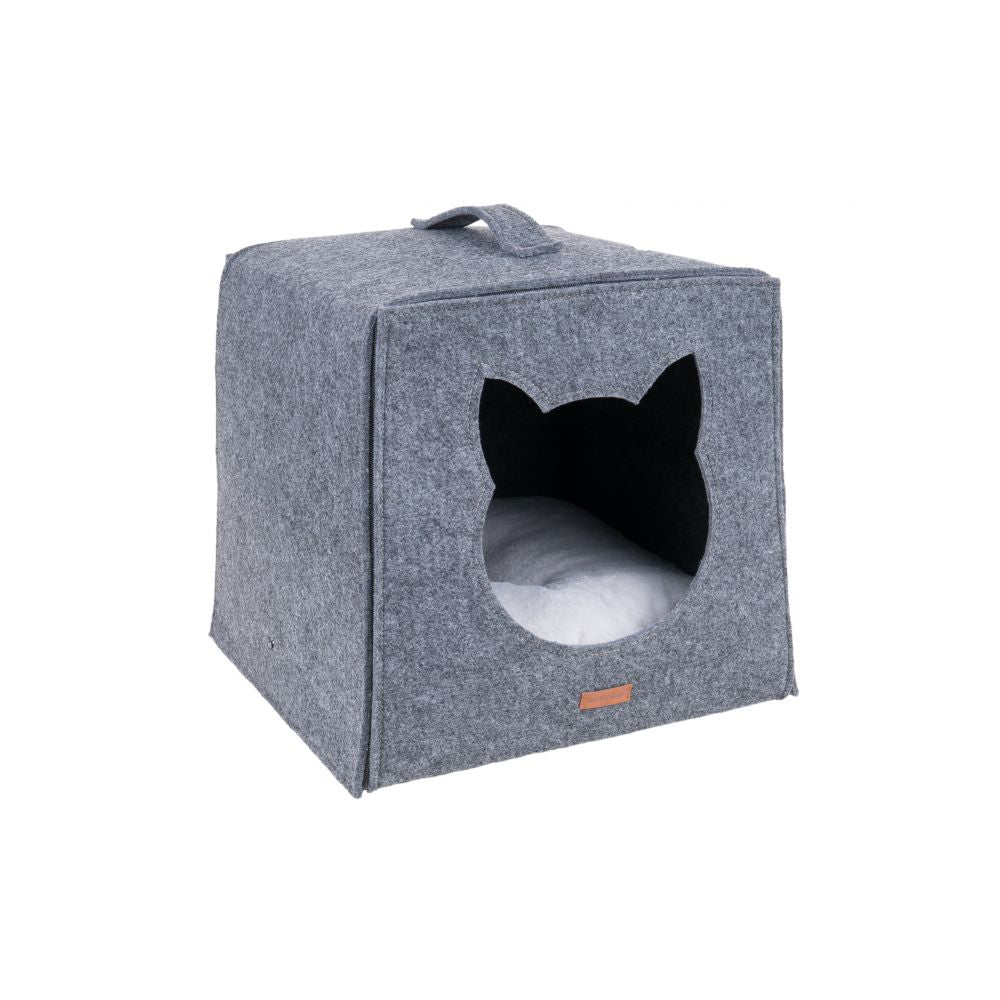 Amiplay Hygge Quick Press 2in1 Domek Kostka Dla Kota Szary
