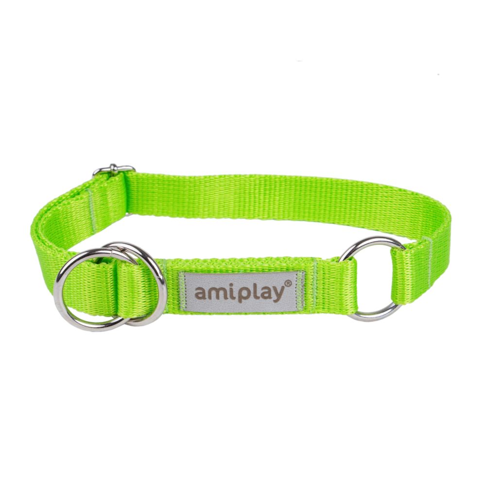 Amiplay Obroża półzaciskowa Samba M Zielony