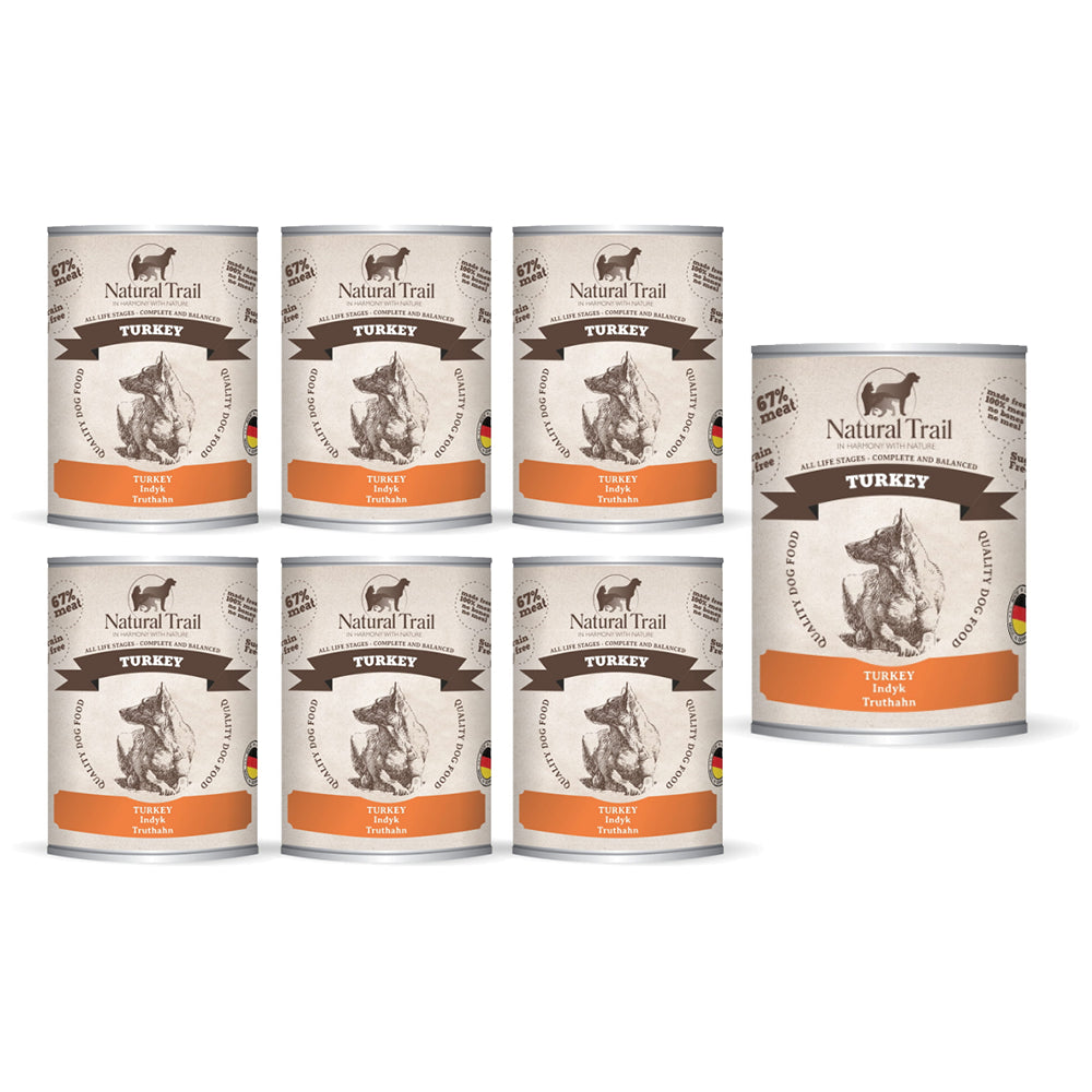 Natural Trail Indyk Bezzbożowa Karma Dla Psa 6 x 800 g + 1 gratis