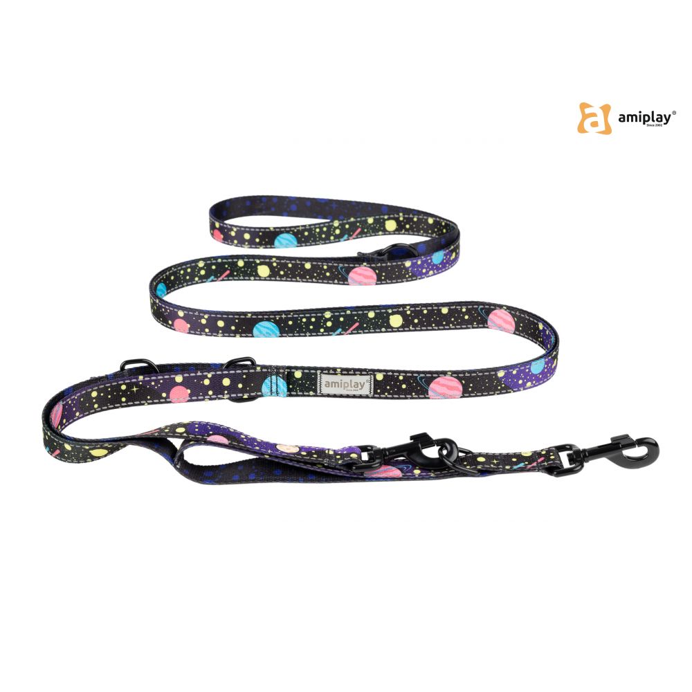 Amiplay Smycz Regulowana 8w1 BeSpace Rozmiar L Milkyway