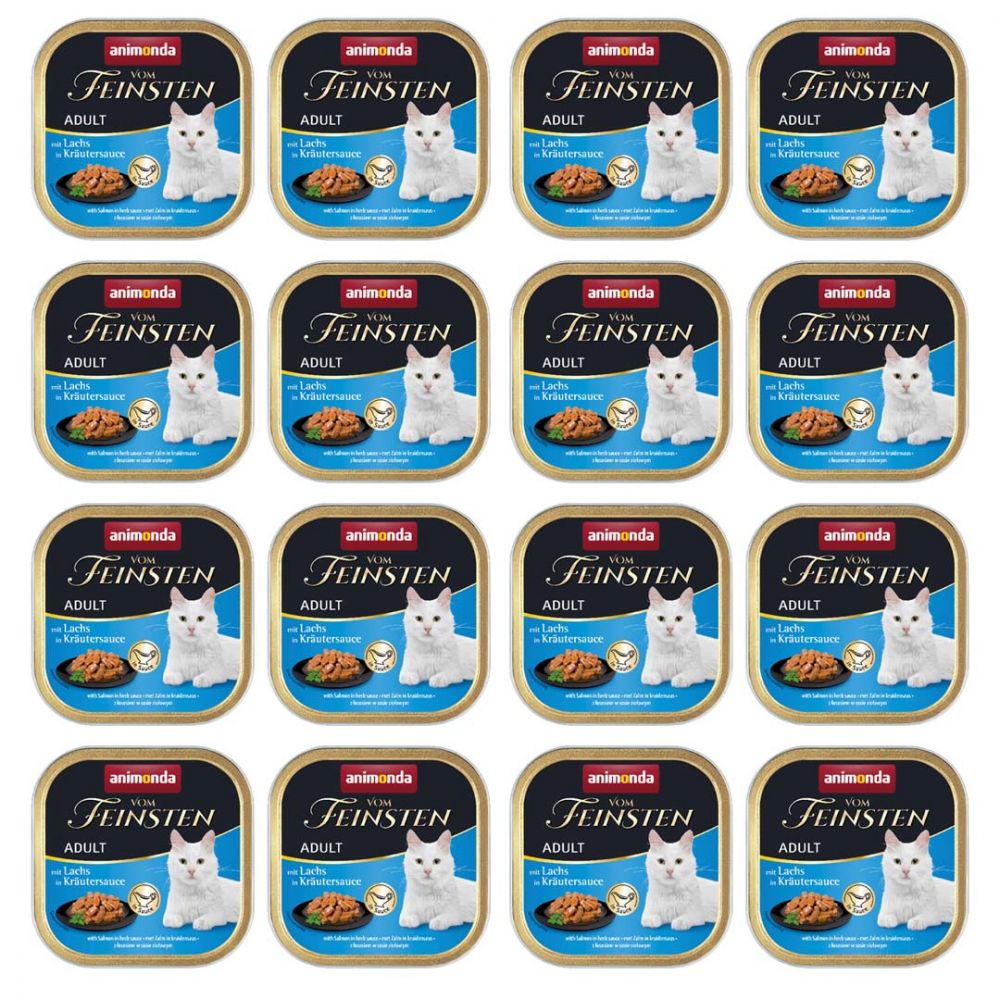 Pakiet Animonda Vom Feinsten No Grain Łosoś w Sosie Ziołowym Bezzbożowa 16 x 100 g