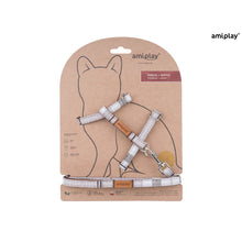 Amiplay London Szelki + Smycz Dla Kota Rozmiar S Brązowe