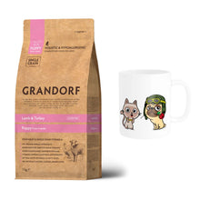 Pakiet Grandorf Lamb & Turkey Puppy Sucha Karma Dla Szczeniąt 1 kg + Kubek z Twoim Pupilem GRATIS!