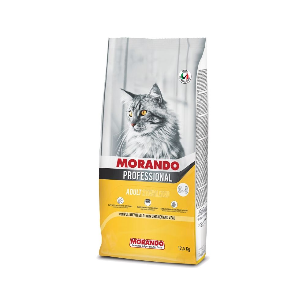 Morando Pro Karma Dla Kotów Sterylizowanych Kurczak z Cielęciną 12,5 kg