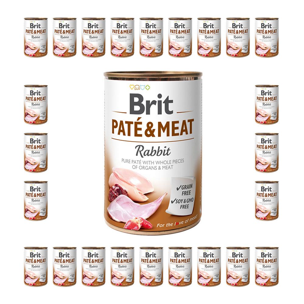 Pakiet Brit Pate & Meat Rabbit Królik Mokra Karma Dla Psa 24 x 400 g