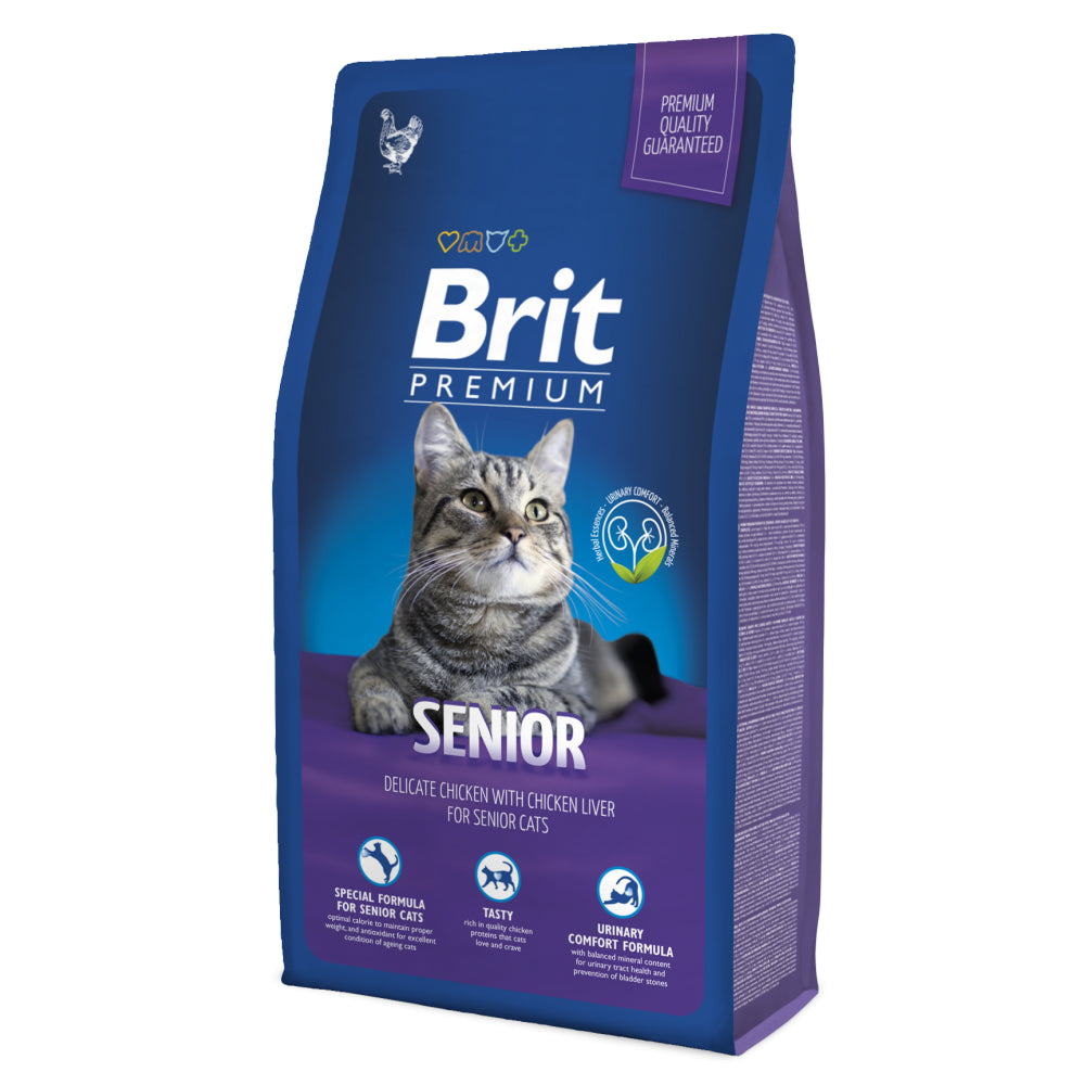 Brit Premium Senior Kurczak Wątróbka Karma Dla Starszego Kota 8 kg
