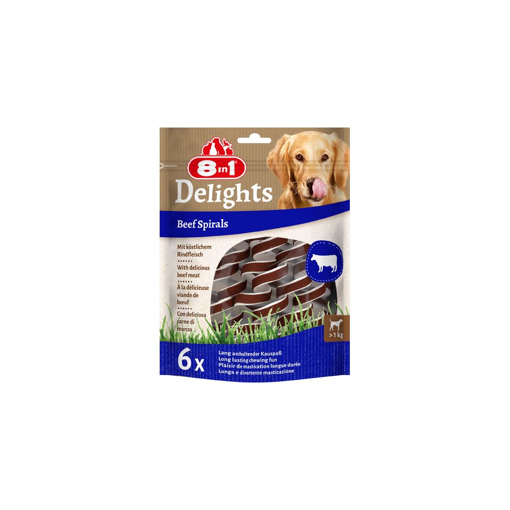 8in1 Delights Beef Spirals Przysmak Dla Psów 6 sztuk 60 g