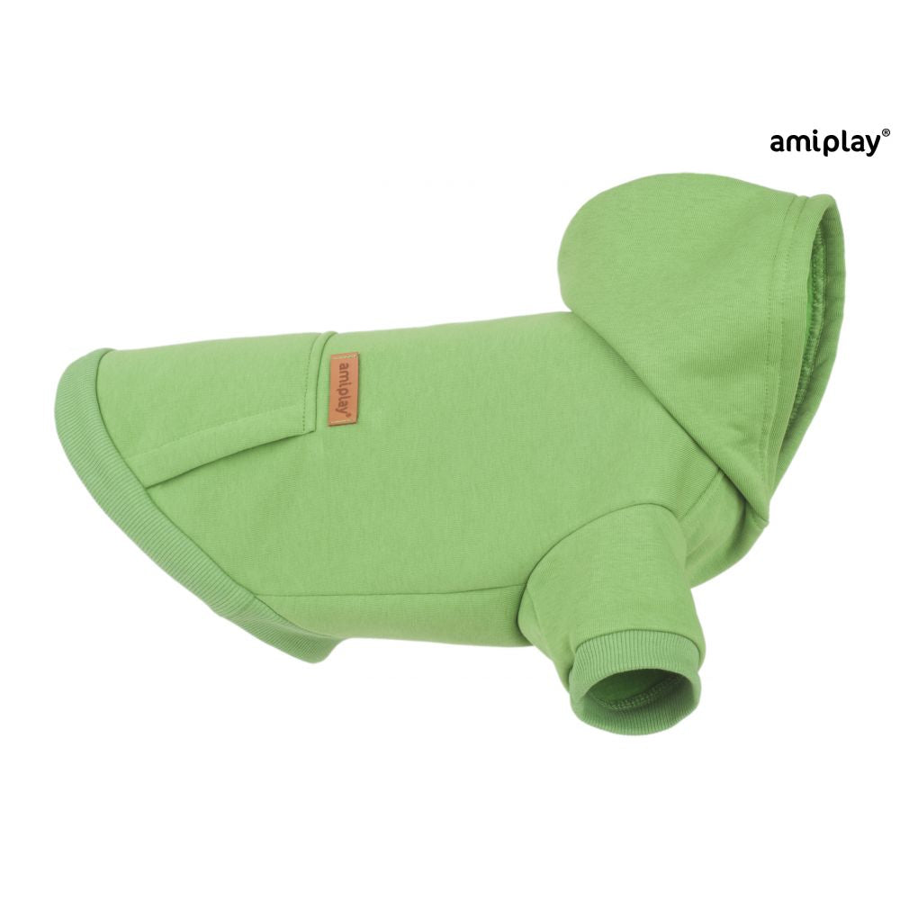 Amiplay Bluza Z Kapturem Dla Psa Texas 35 cm Zielona