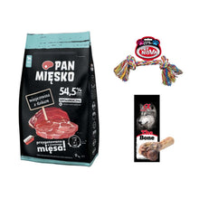 Pakiet Pan Mięsko Karma Sucha Dla Dorosłych Psów Wieprzowina Z Dzikiem Rozmiar XL 9 kg + Zabawka, Kość GRATIS!