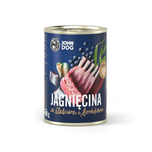 John Dog Berry Mokra Karma Dla Szczeniąt Wszystkich Ras Jagnięcina i Śledź z Borówkami 400 g